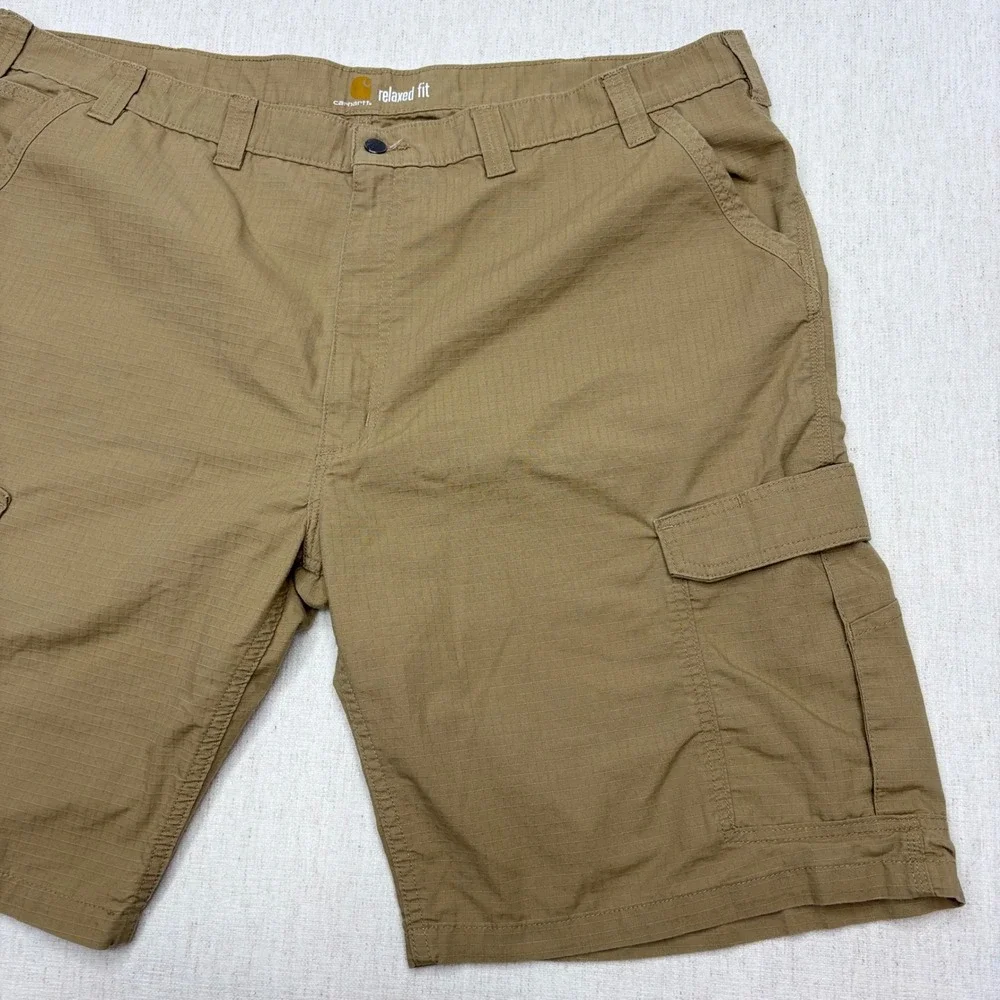 Carhartt Force Broxton Cargo Shorts Mens 48 Tan Khaki Ripstop Relaxed Fit 11